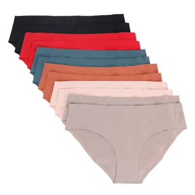 Mopas Women's No Show Bikini Panty Assorted (12 Pack) In Multi