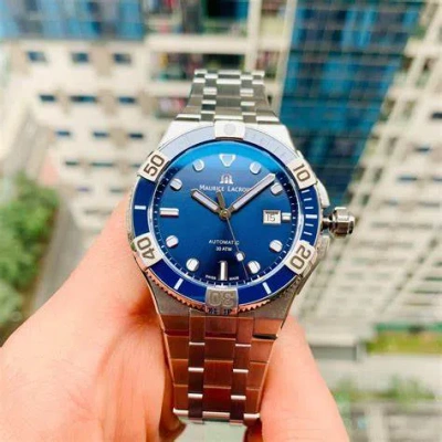 MAURICE LACROIX MAURICE LACROIX AI6058-SS002-430-2 MEN'S AIKON VENTURER 43MM WATCH, BLUE DIAL, STAINLESS STEEL BRACE 