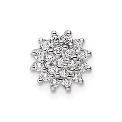 Diamond2deal 14k Gold Lab Grown Diamond Cluster Chain Slide Pendant (0.28ct, Vs, G-h) In White