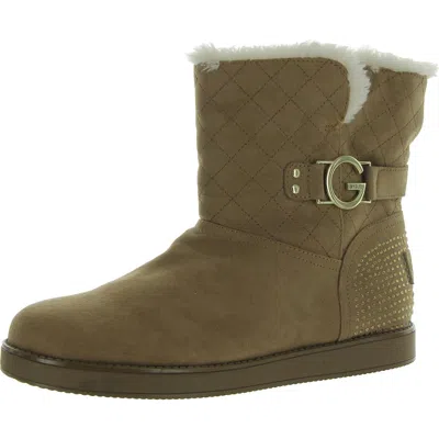 G By Guess Ggalessa Womens Faux Leather Faux Fur Winter & Snow Boots In Multi
