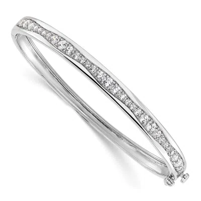 Diamond2deal 14k Gold 1.8 Ct Lab Grown Diamond Bangle Bracelet In White