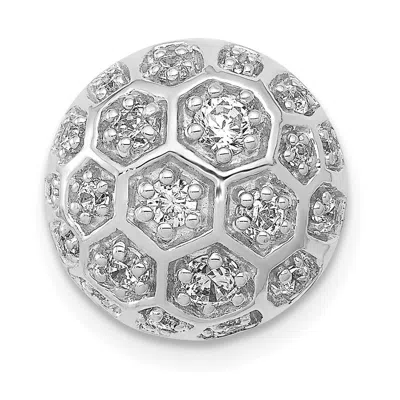 Diamond2deal 14k Gold Lab Grown Diamond Honeycomb Chain Slide Pendant (0.5ct, Vs, G-h) In White