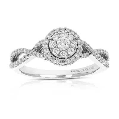 Vir Jewels 1/2 Cttw Lab Created Diamond Engagement Ring In 925 Sterling Silver Prong Set In Silver