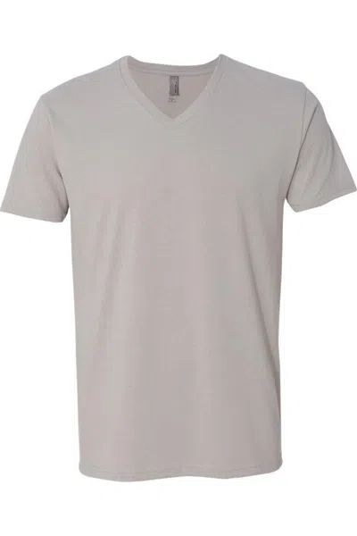 Next Level Unisex Sueded V-neck T-shirt In Grey