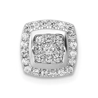 Diamond2deal 14k White Gold Lab Grown Diamond Slide Pendant (0.33ct, Vs, G-h) In Yellow