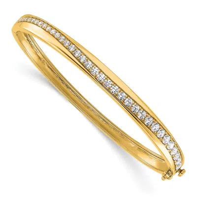 Diamond2deal 14k Gold 1.8 Ct Lab Grown Diamond Bangle Bracelet In Yellow