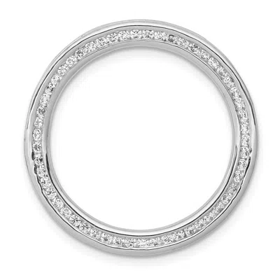 Diamond2deal 14k White Gold Lab Grown Diamond Circle Pendant (0.48ct, Vs, G-h) In Yellow