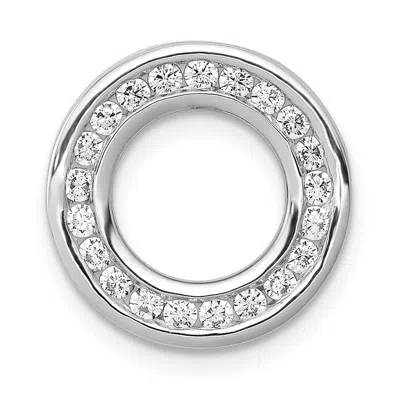 Diamond2deal 14k White Gold Lab Grown Diamond Circle Pendant (0.4ct, Vs, G-h) In Yellow