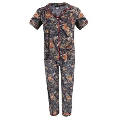 Shop Weekending Women's Short Sleeve Camo Pajama Set In Multi