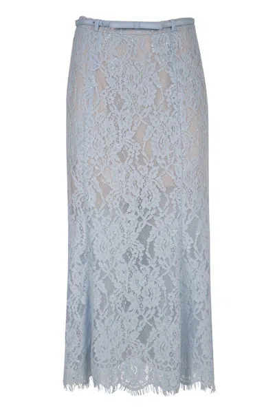 Self-portrait Lace Midi Dress In Blue