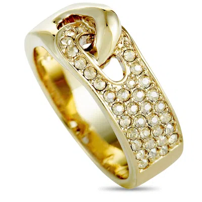 Swarovski Gallon Gold-plated And Crystal Interlocking Band Ring In Multi