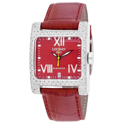 Locman Women's Classic Red Dial Watch In Red