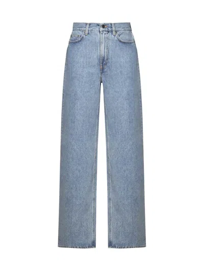Loulou Studio Blue Samur Jeans In Washed Light Blue