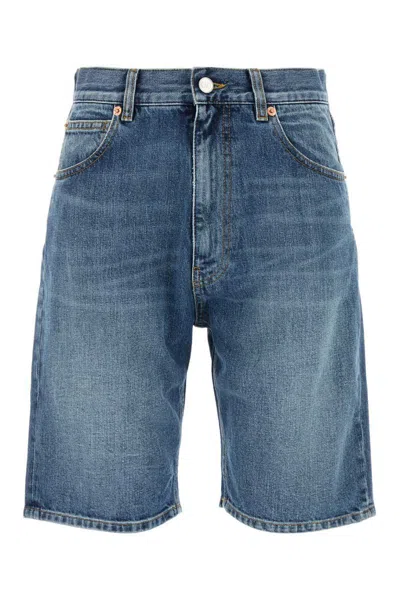 Shop Valentino Garavani Shorts In Blue