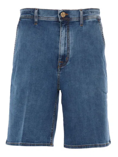Jacob Cohen Denim Bermuda Shorts In Blue