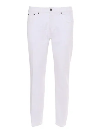 Dondup Carrot Leg Jeans In Durable Cotton Drill In White