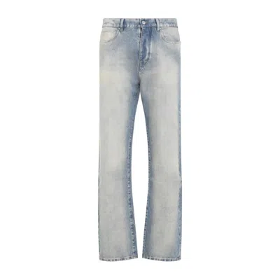 Amiri Stack Distressed Slim-leg Jeans In Blue