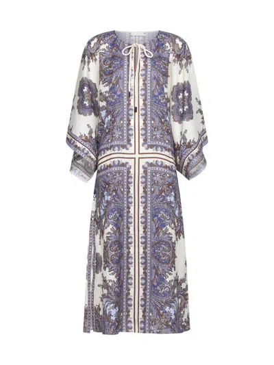 Shop Zimmermann Dresses In Purple Paisley