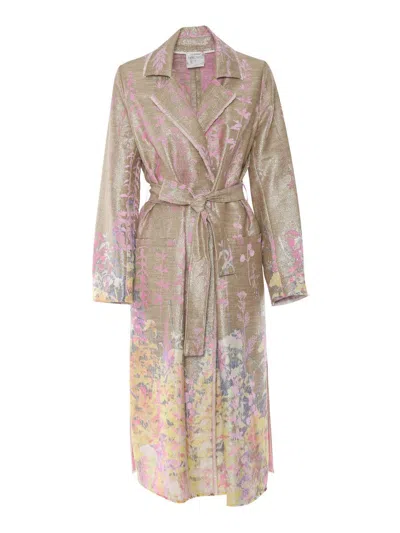 Forte Forte Single-breasted Patterned-jacquard Coat In Multicolor