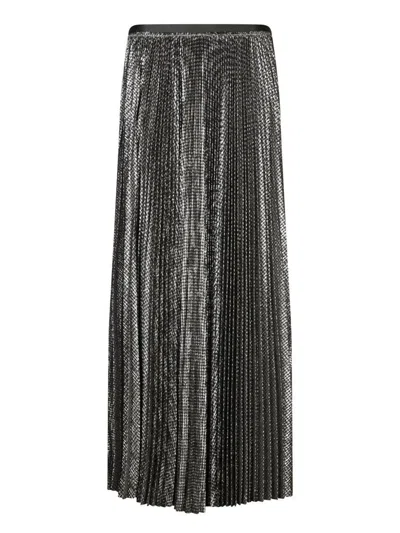 Forte Forte Forte_forte Lamé Pied De Poule Long Skirt In Black