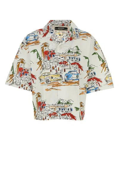 Jacquemus La Chemise Simon Printed Cotton Shirt In Printcapricarswhite