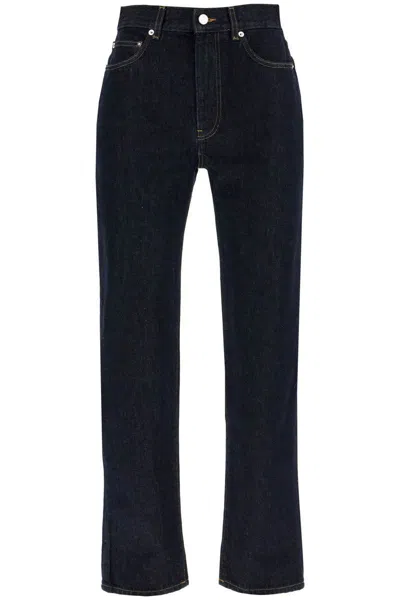 Loulou Studio Organic Cotton Tapered Jeans In Blue