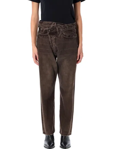 Shop R13 Crossover Jean In Vintage Chocolate Brown