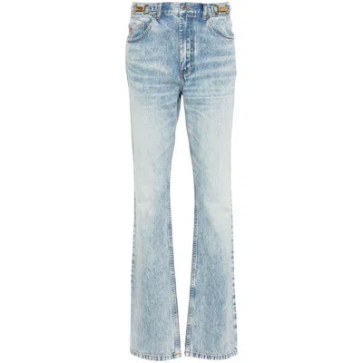 Stella Mccartney Clasp-embellished Tapered Jeans In Blue