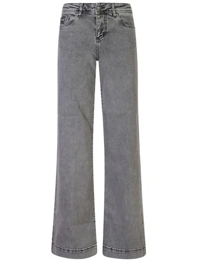 Versace Jeans Couture Logo-plaque Flared Jeans In Black