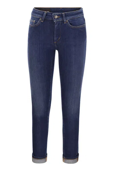 Dondup Monroe Five Pocket Skinny Fit Jeans In Blue
