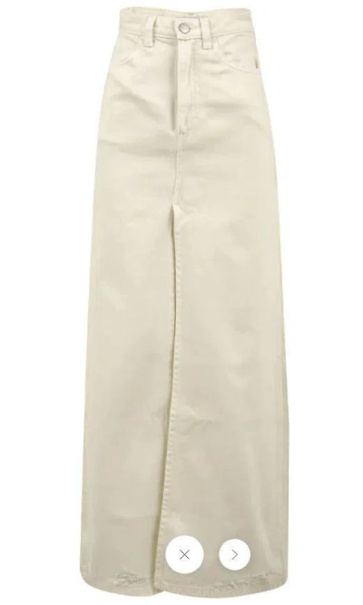 Icon Denim Skirts In White