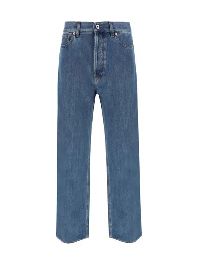 Valentino Men's Straight-leg Jeans In Blue
