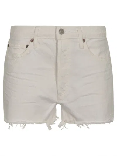 Shop Agolde Shorts In Dough