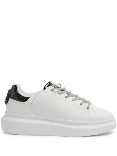 Just Cavalli Elevated Platform Sneakers With Premium Materials And Stylish Detailing In White