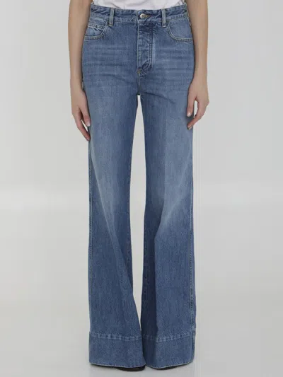 Bottega Veneta Wide-leg Jeans In Blue