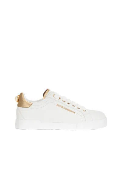 Dolce & Gabbana Portofino Sneakers In White