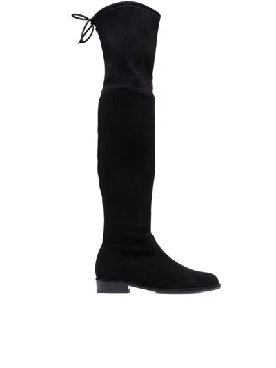 Stuart Weitzman Over-the-knee Boots With Luxurious Suede Finish And Elegant Design In Black