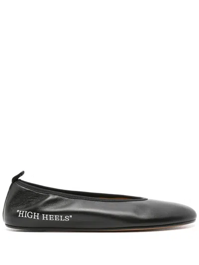 Off-white Flat Shoes In Black /white