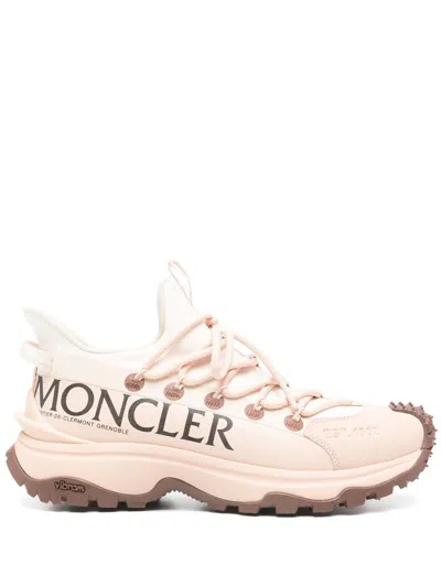 Moncler Lite 2 Low-top Sneakers With Vibram Sole In Light Beige