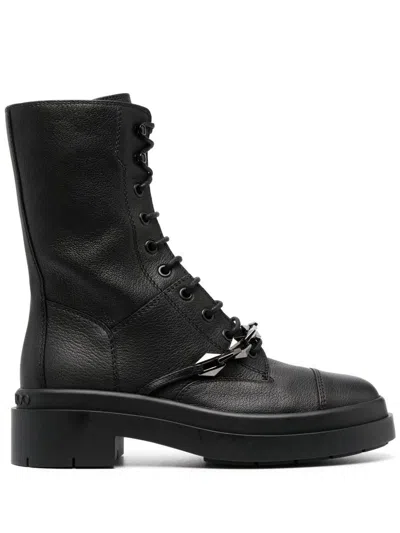 Jimmy Choo Black Nari Ankle Boots In Black