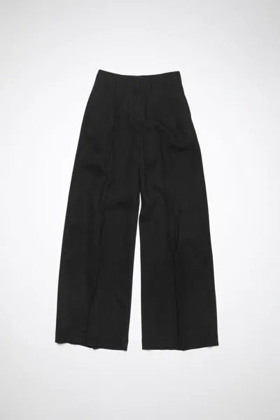 Acne Studios Tailored Wool Blend Trousers In Black