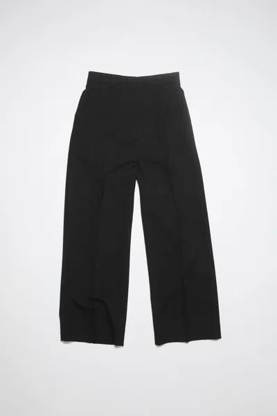 Acne Studios Tailored Wool Blend Trousers In Black