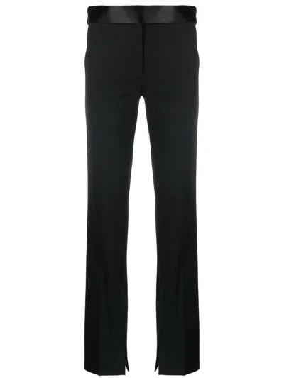 Stella Mccartney Satin-waistband Detail Trousers In Black