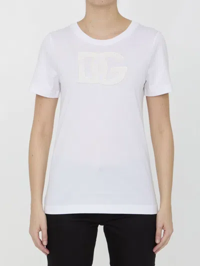 Dolce & Gabbana Cotton Crew-neck T-shirt In White