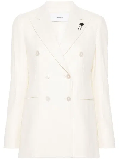 Lardini Long-sleeved Suit Coat In White