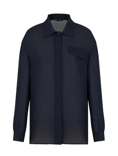 Emporio Armani Shirts Blue In Blue