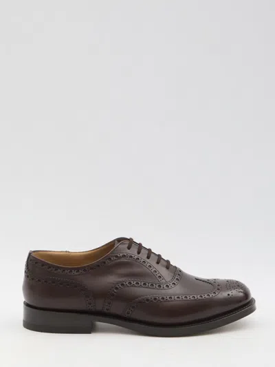 Church's Oxford Brogue Burwood In Brushed Calfskin In Brown