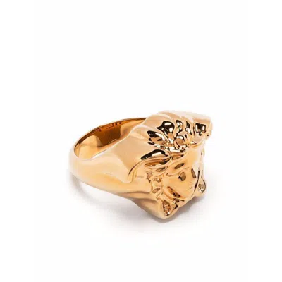 Versace Medusa-head Ring In Gold