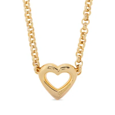 Blumarine Heart-pendant Chain Necklace In Gold
