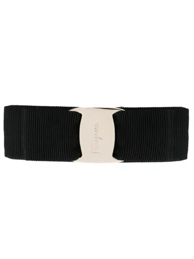 Ferragamo Haarspange Aus Seide Mit Schleife In Black